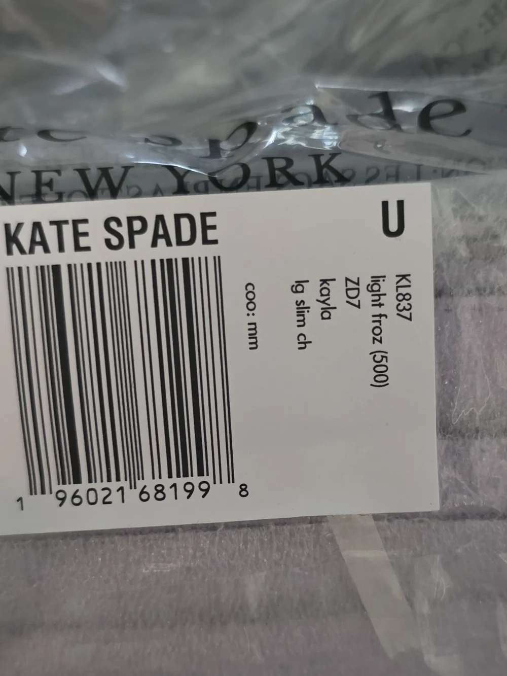 kate spade light lavender card sleeve